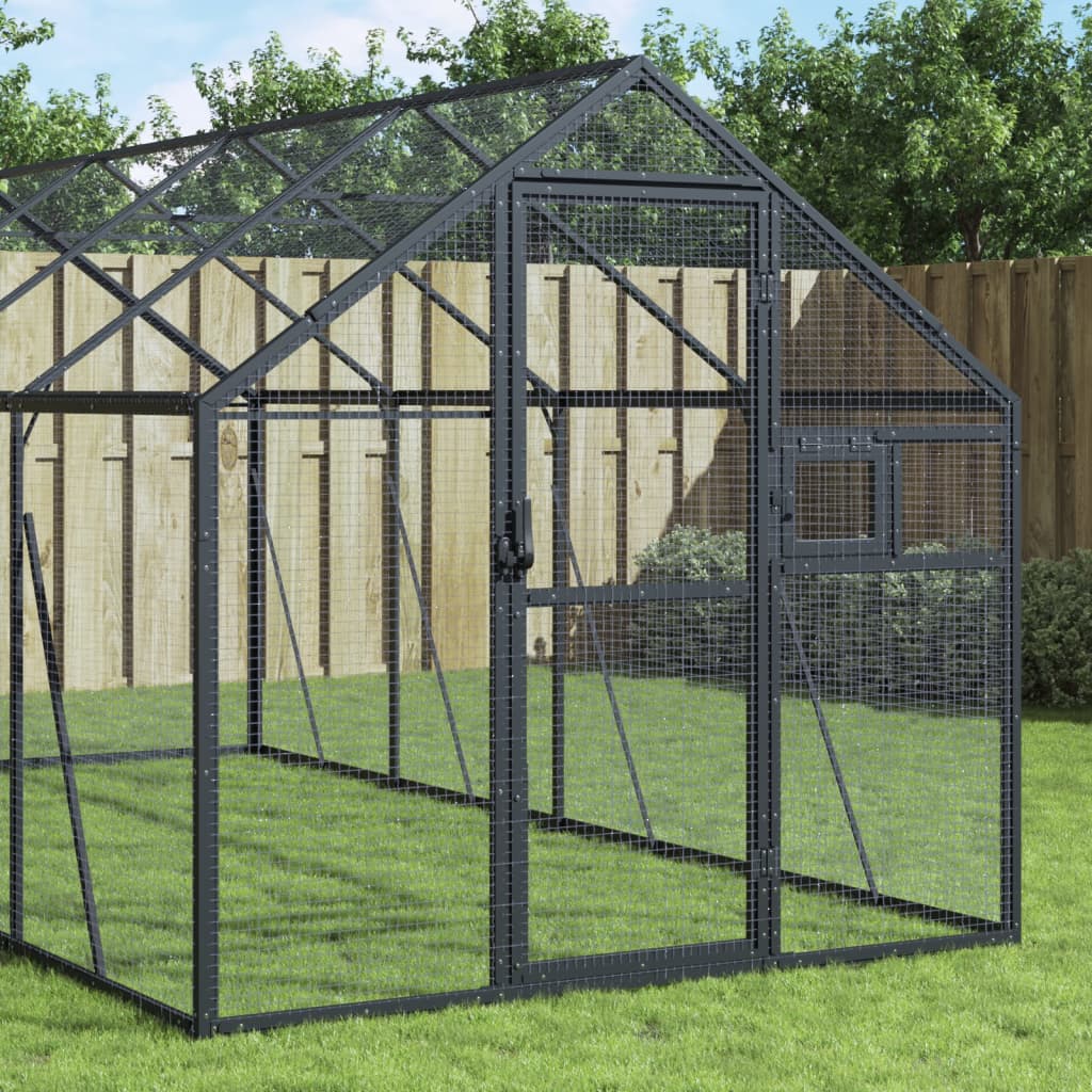 Linnumaja, antratsiit, 1,79x6x1,85 m alumiinium