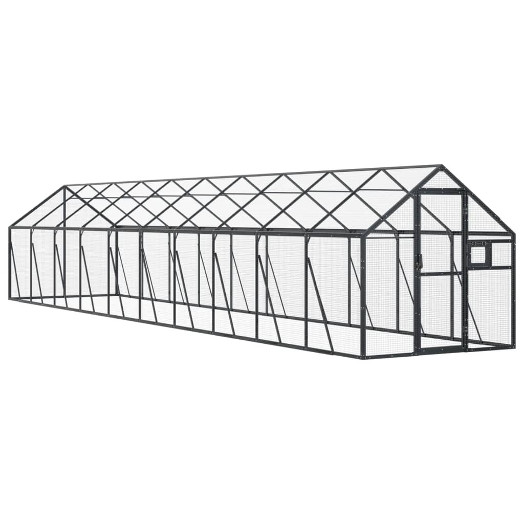 Linnumaja, antratsiit, 1,79x10x1,85 m alumiinium