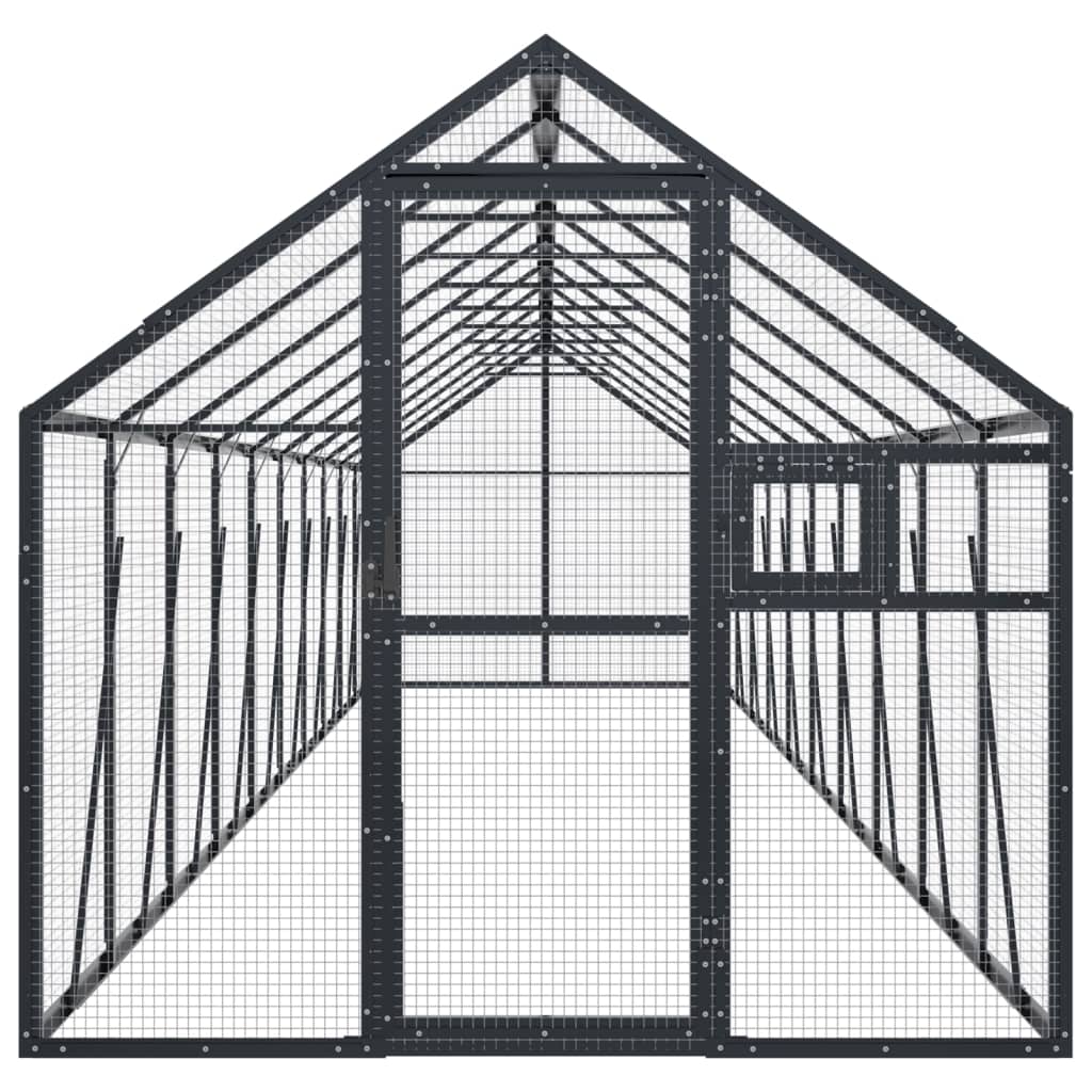 Linnumaja, antratsiit, 1,79x10x1,85 m alumiinium