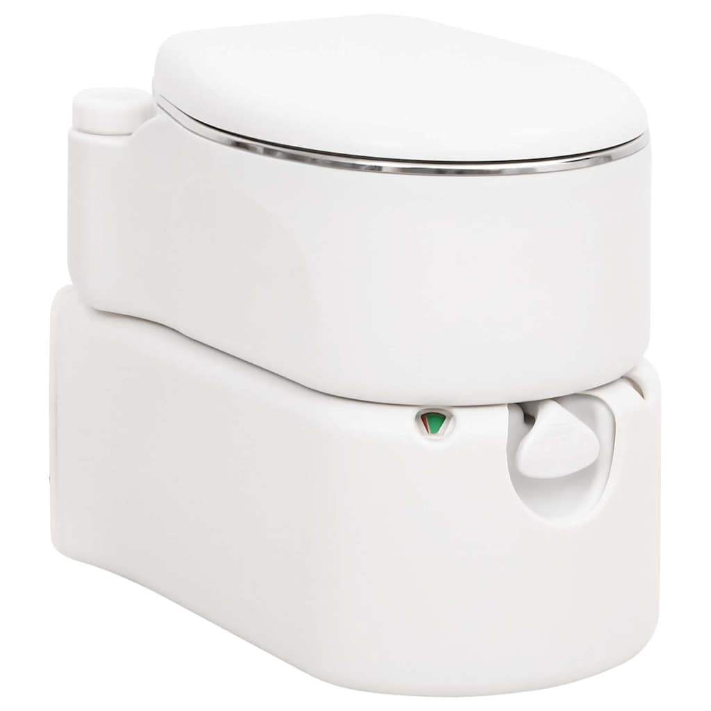 Integreeritav matkatualett, valge, 24+17 l, HDPE ja teras