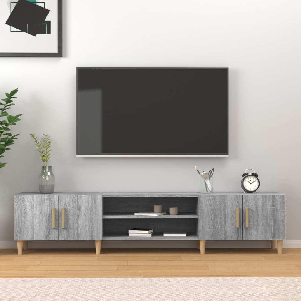 Telerikapp, hall Sonoma tamm, 180x31,5x40 cm, tehispuit