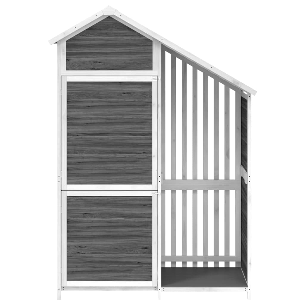 Aia tööriistakuur, hall, 120 x 53,5 x 170 cm, männipuit