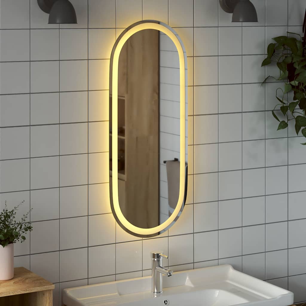 LED vannitoapeegel, 90x40 cm, ovaalne