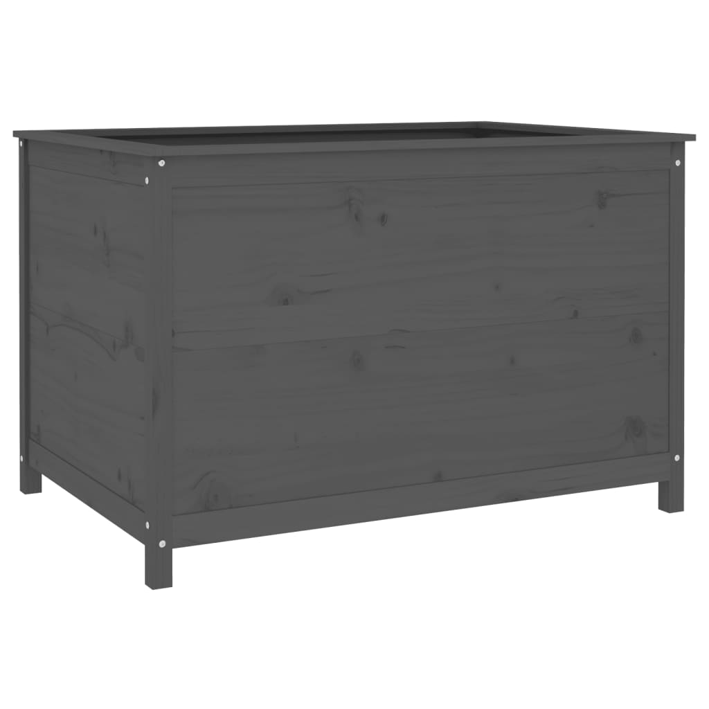Kõrgendatud aia taimelava, hall, 119,5x82,5x78 cm, männipuit