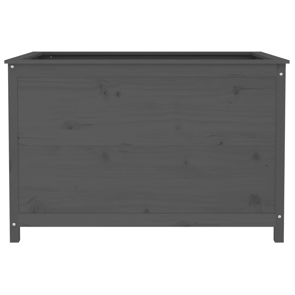Kõrgendatud aia taimelava, hall, 119,5x82,5x78 cm, männipuit