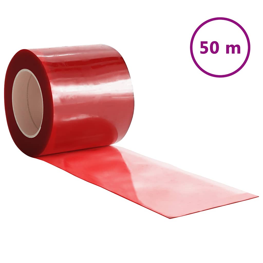 Uksekardin, punane, 200 mm x 1,6 mm 50 m, PVC