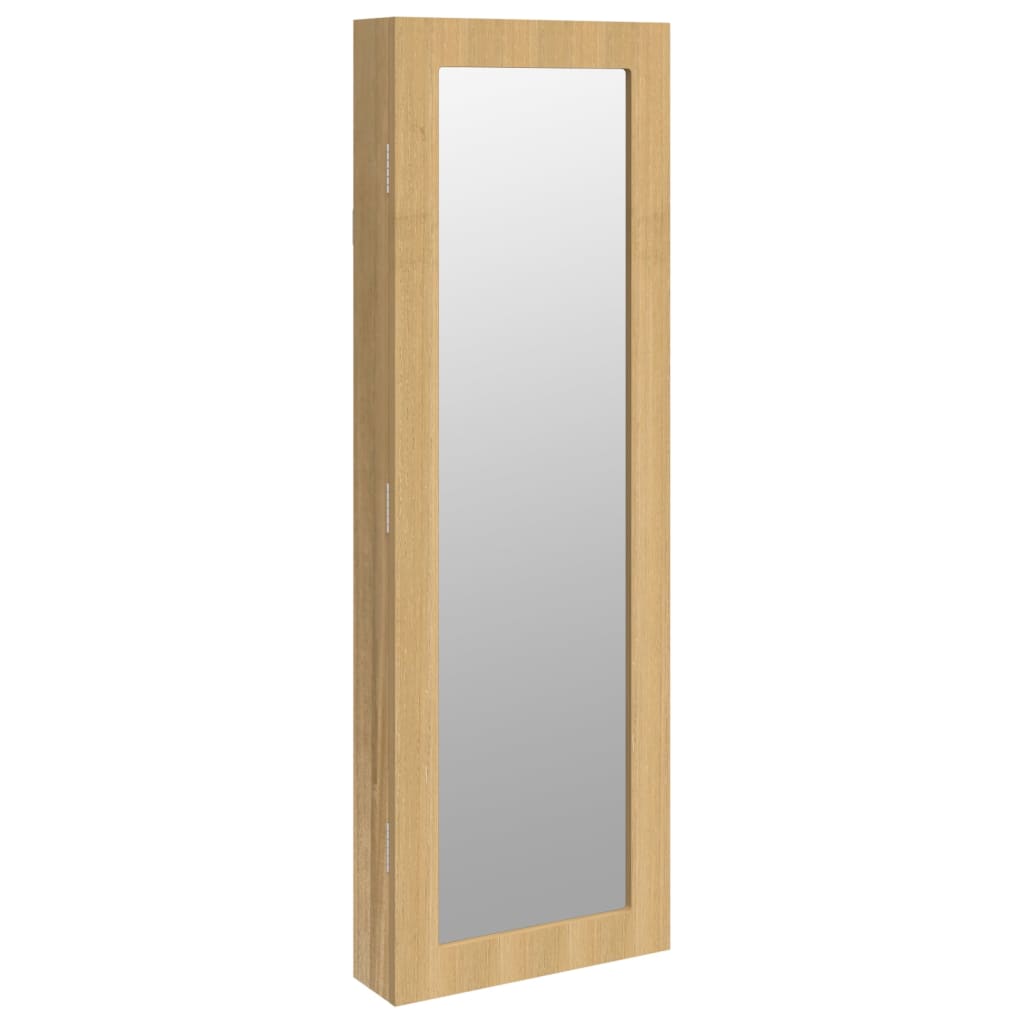 Seinale kinnitatav peegliga ehetekapp, 30x8,5x90 cm
