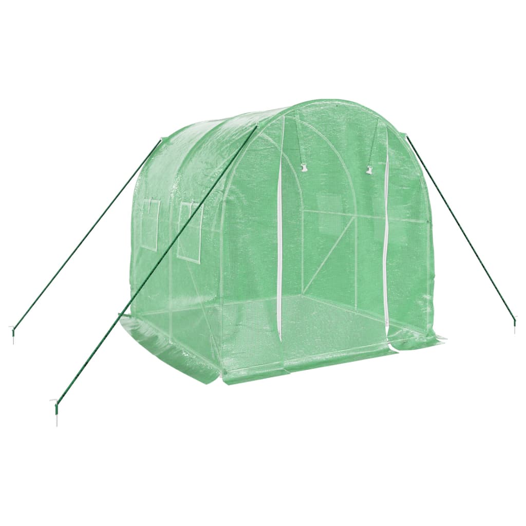 Kasvuhoone terasraamiga, roheline, 4 m², 2x2x2 m