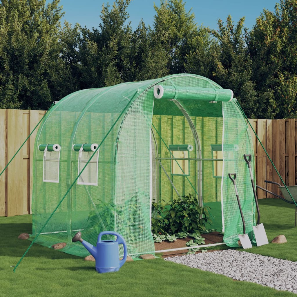 Kasvuhoone terasraamiga, roheline, 4 m², 2x2x2 m