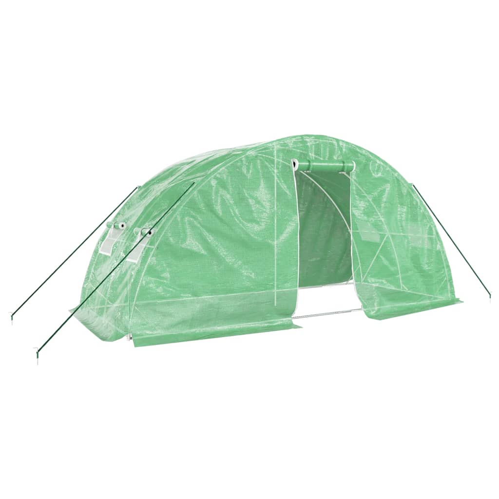 Kasvuhoone terasraamiga, roheline, 10 m², 5x2x2,3 m