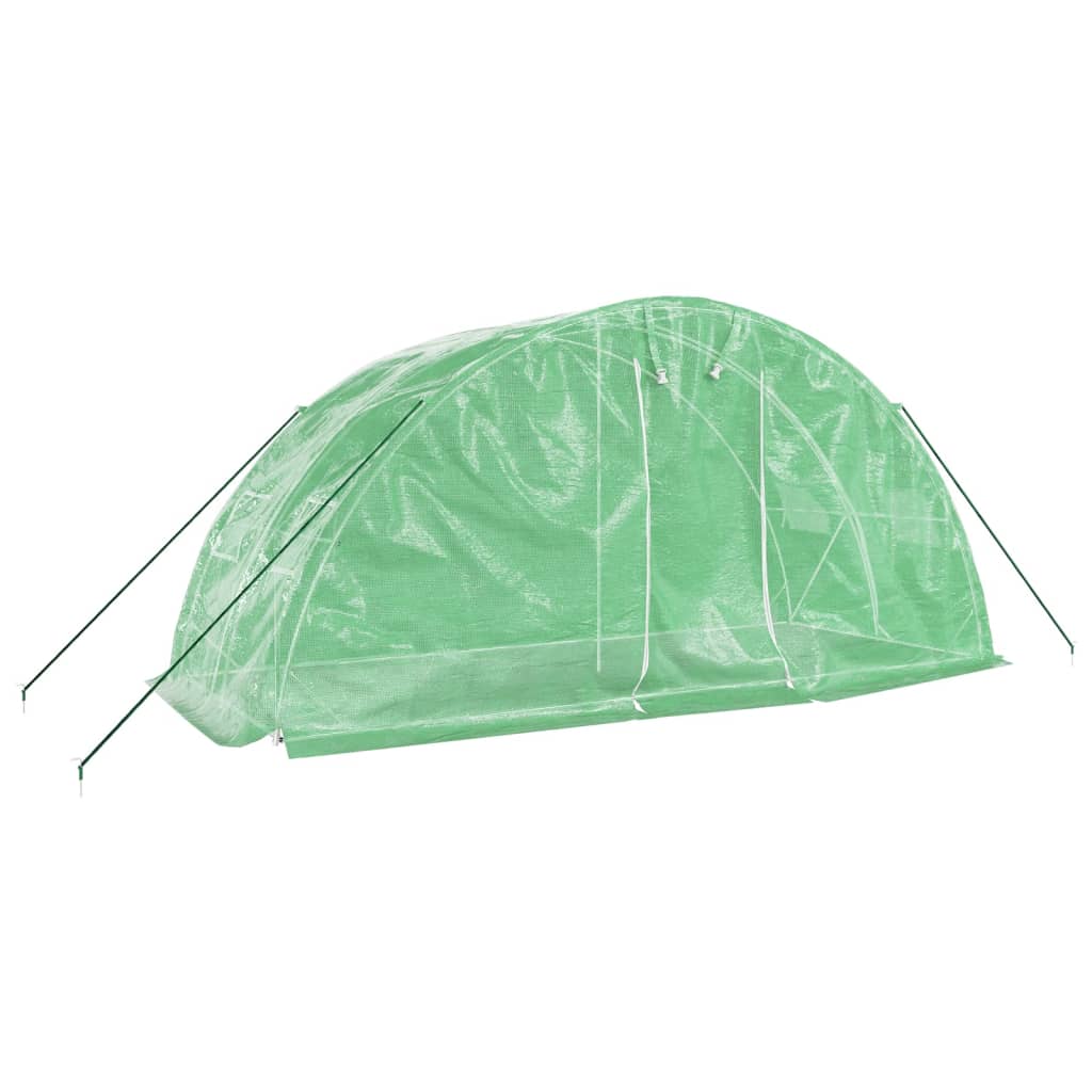 Kasvuhoone terasraamiga, roheline, 10 m², 5x2x2,3 m
