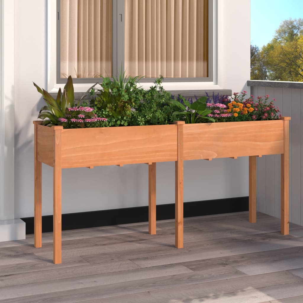 Voodriga taimelava, pruun, 161 x 45 x 76 cm, nulupuit