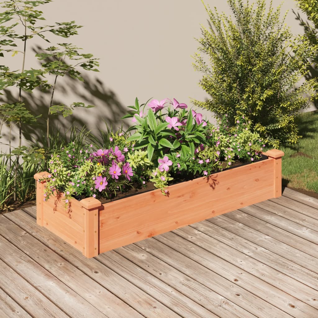 Voodriga aia taimelava, pruun, 120 x 45 x 25 cm, nulupuit