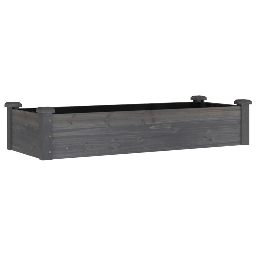 Voodriga aia taimelava, hall, 120 x 45 x 25 cm, nulupuit