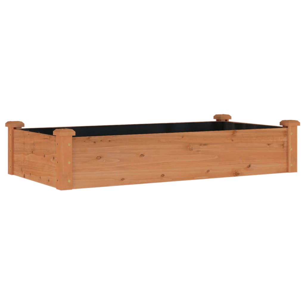 Voodriga aia taimelava, pruun, 120 x 60 x 25 cm, nulupuit