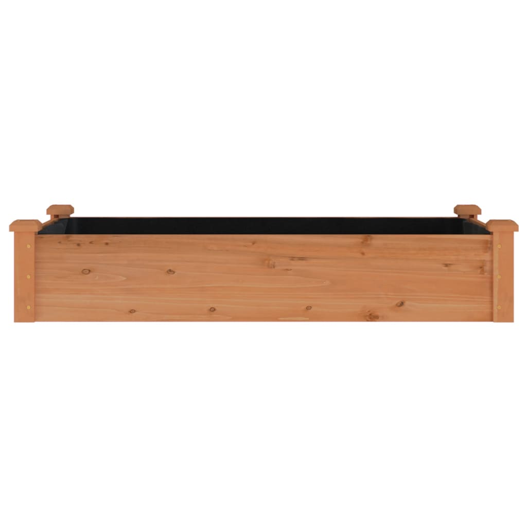 Voodriga aia taimelava, pruun, 120 x 60 x 25 cm, nulupuit