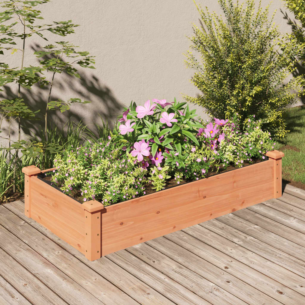 Voodriga aia taimelava, pruun, 120 x 60 x 25 cm, nulupuit