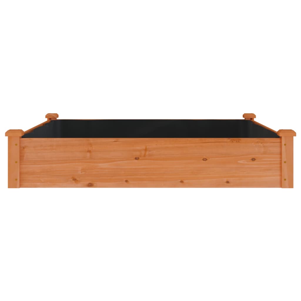 Voodriga aia taimelava, pruun, 120 x 120 x 25 cm, nulupuit