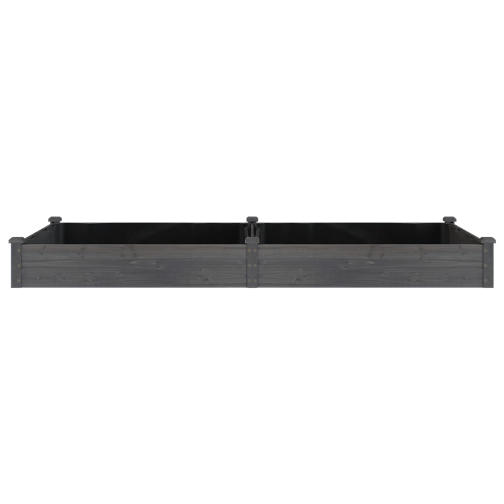 Voodriga aia taimelava, hall, 240 x 120 x 25 cm, nulupuit