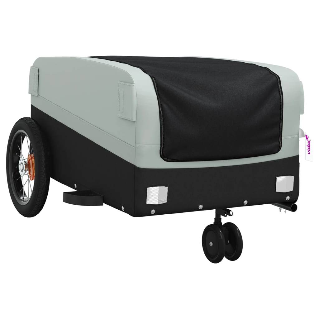 Jalgratta haagis, must ja hall, 30 kg, raud