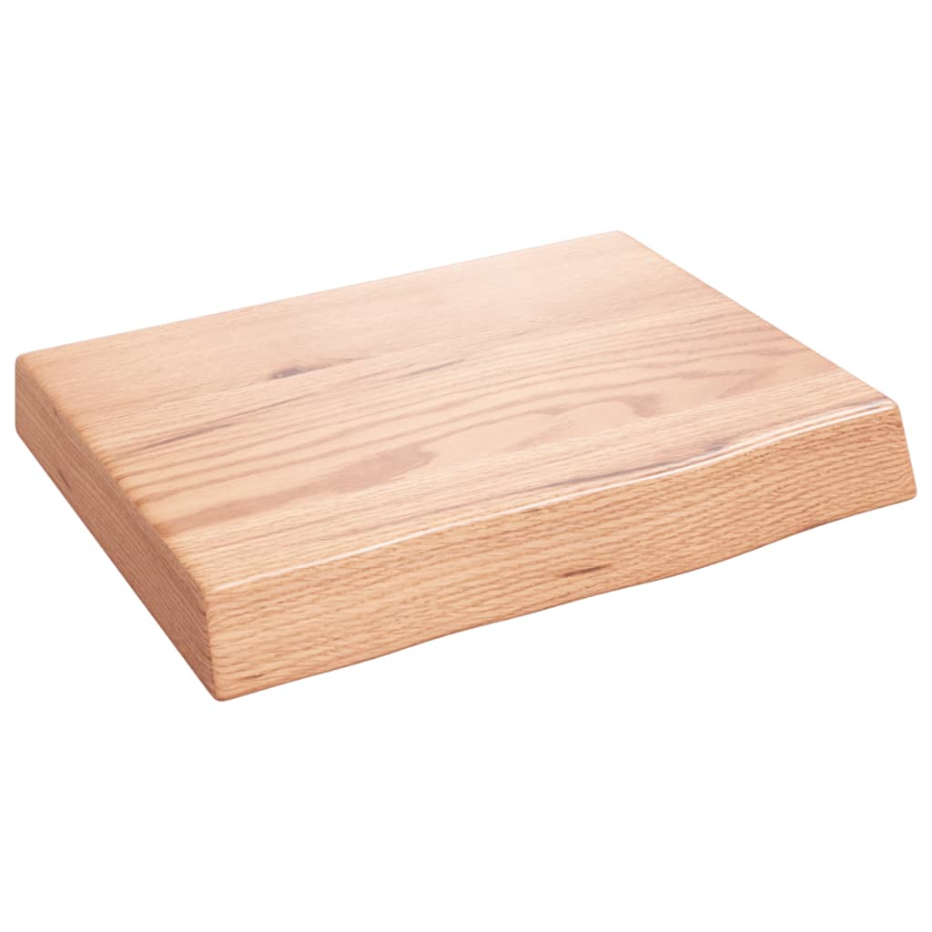 Vannitoa töötasapind, helepruun, 40 x 30 x (2–6) cm, täispuit