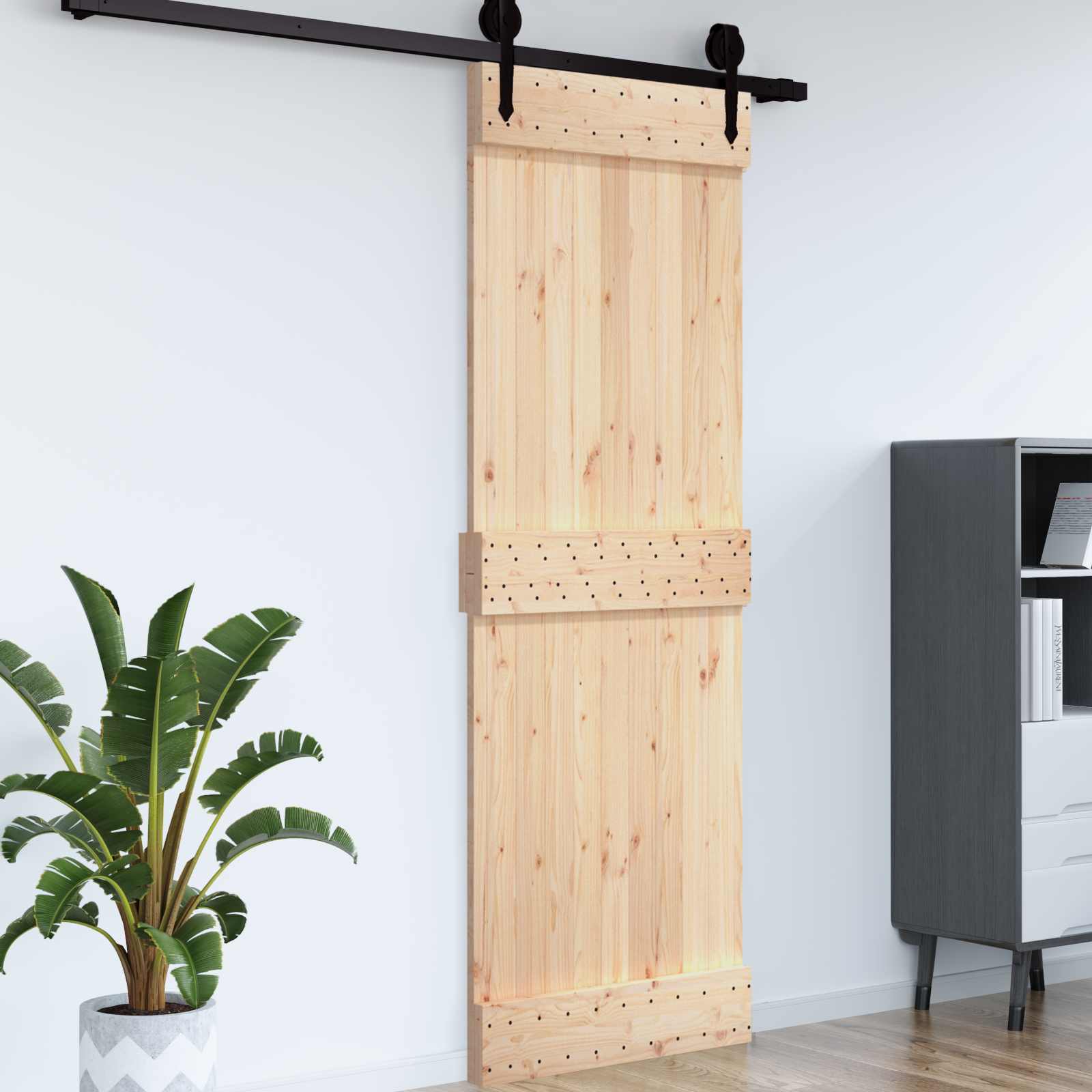 Sile uks NARVIK 85x210cm Tahke männipuit (töötlemata)