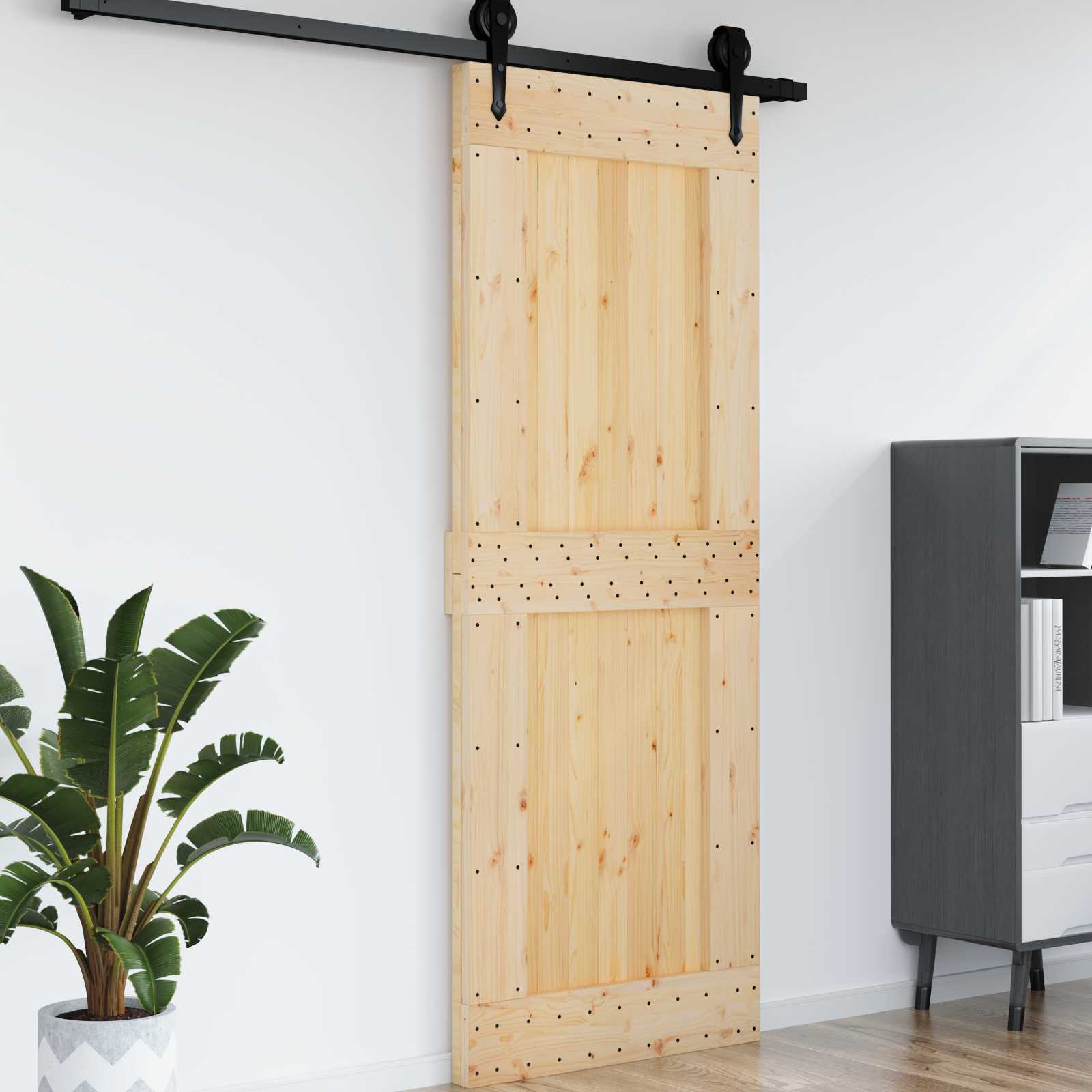 Sile uks NARVIK 85 x 210 cm Tahke männipuit (töötlemata)