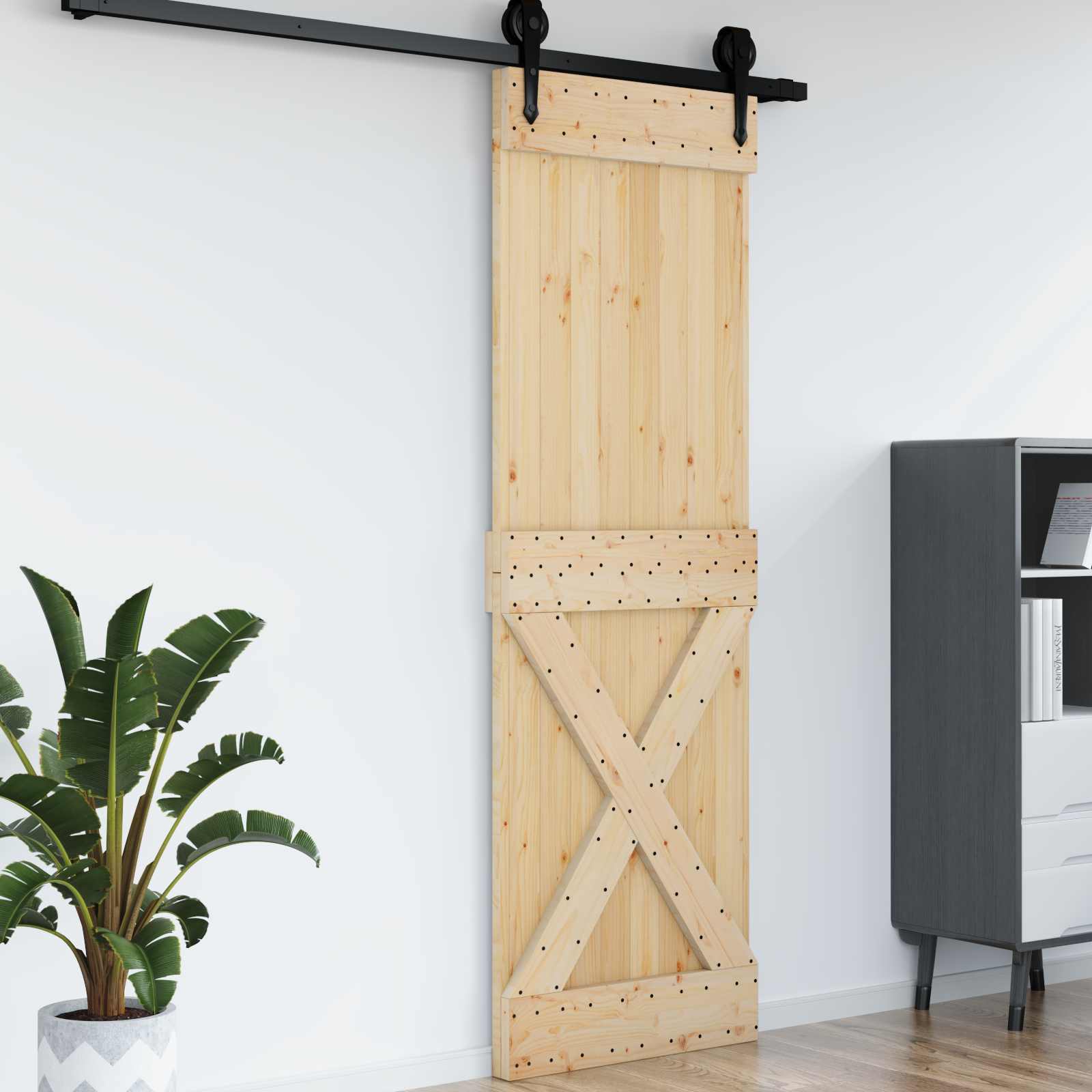 Ristmustriga uks NARVIK 70 x 210 cm