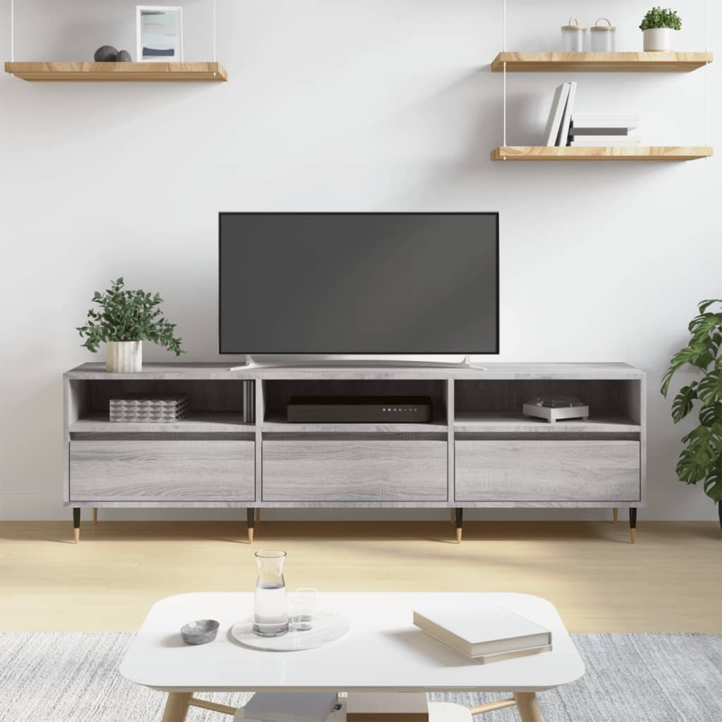 Telerikapp, hall Sonoma, 150x30x44,5 cm, tehispuit