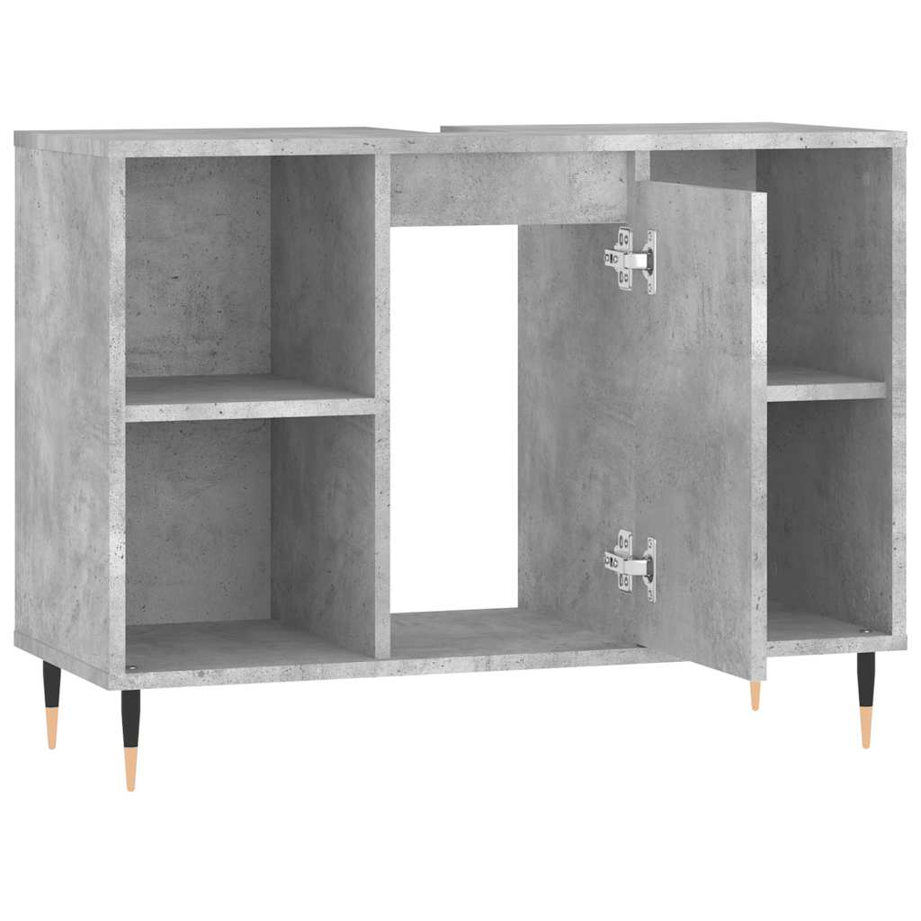 Vannitoakapp, betoonhall, 80 x 33 x 60 cm, tehispuit