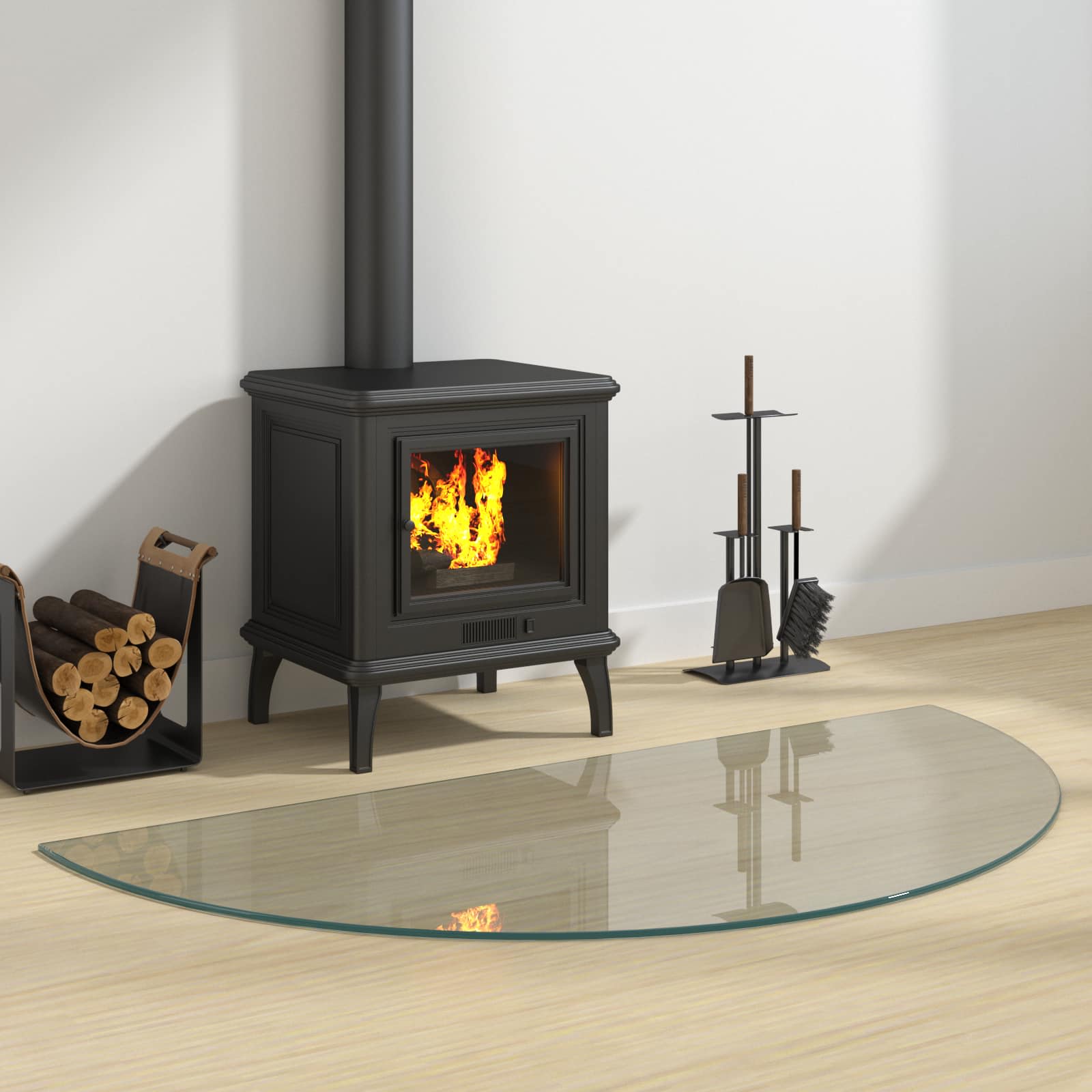 Kaminaklaasi plaat Läbipaistev 1200 x 600 mm Klaas