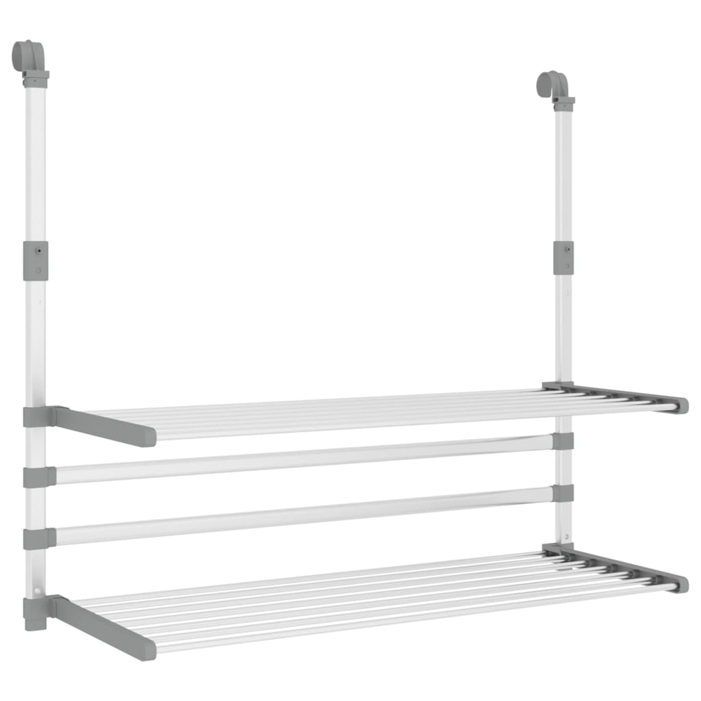 Pesukuivatusrest rõdule, 89x25x(60-95) cm, alumiinium