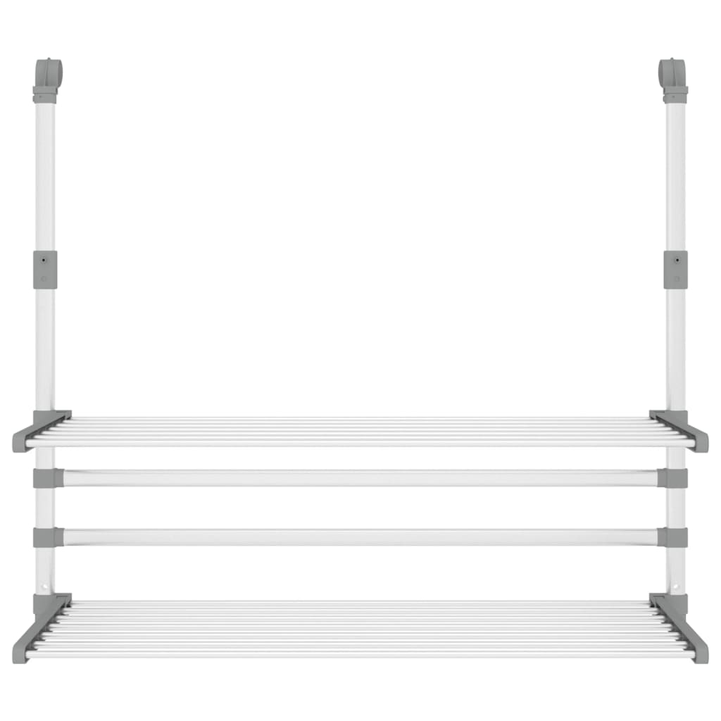 Pesukuivatusrest rõdule, 89x25x(60-95) cm, alumiinium