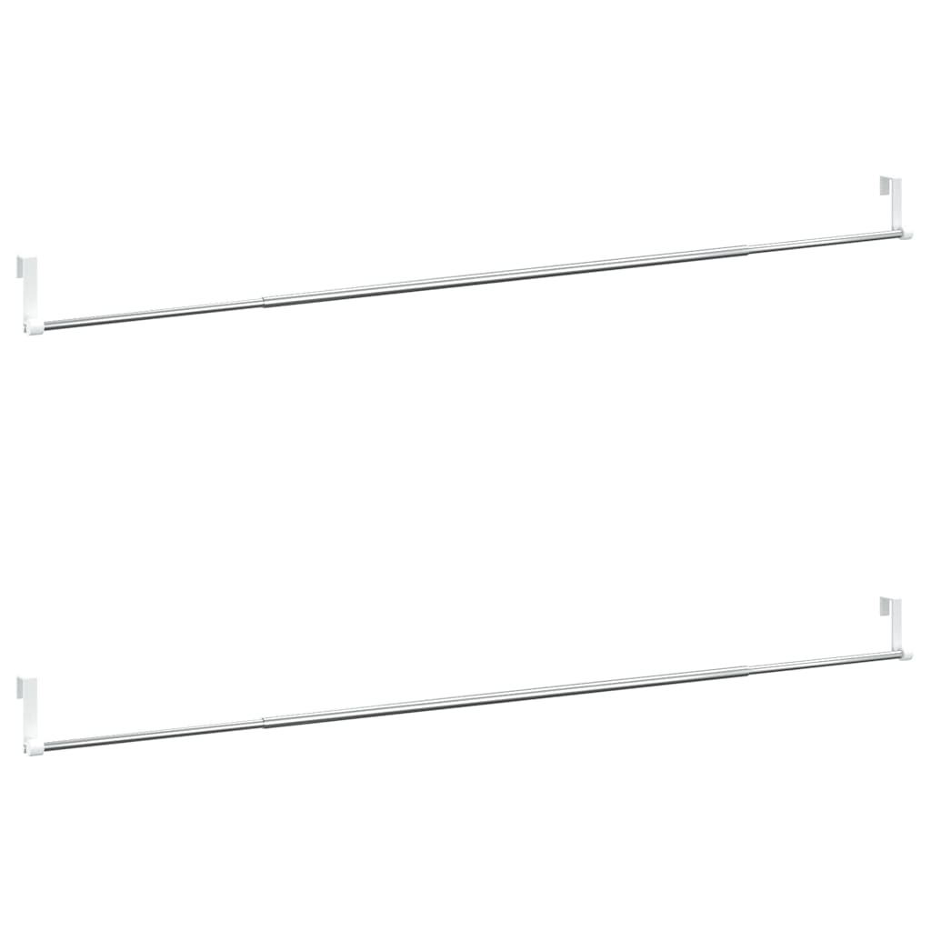 Kardinapuud 2 tk, valge ja hõbedane, 90-135 cm, alumiinium