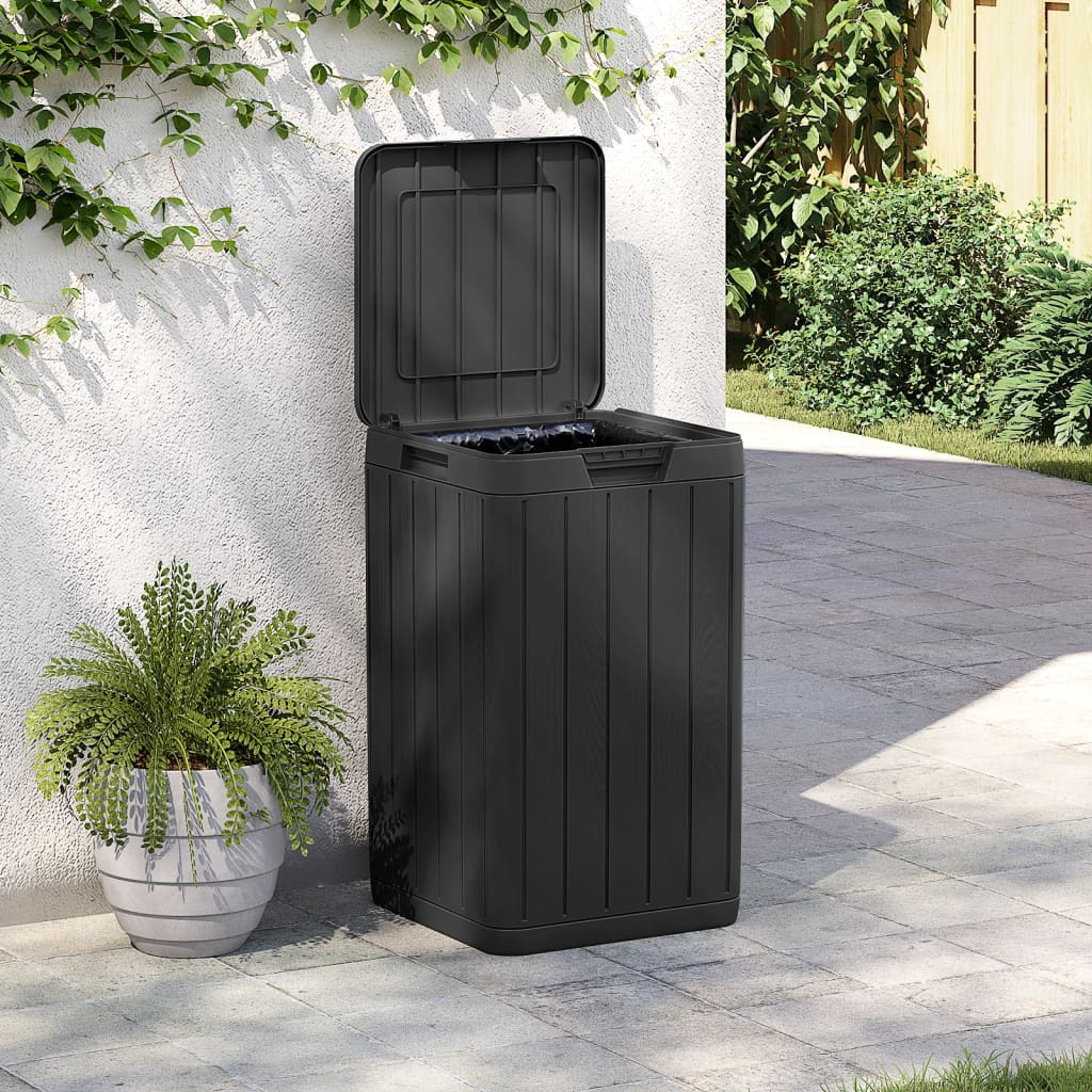 Õue prügikast, antratsiithall, 38 x 38 x 65 cm, PP