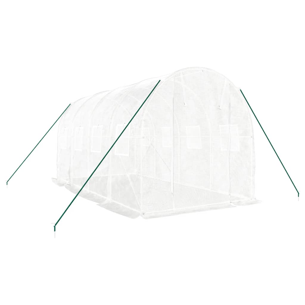 Kasvuhoone terasraamiga, valge, 8 m², 4x2x2 m