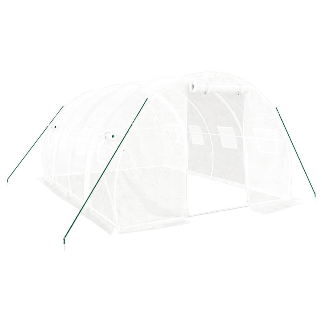 Kasvuhoone terasraamiga, valge, 12 m², 4 x 3 x 2 m