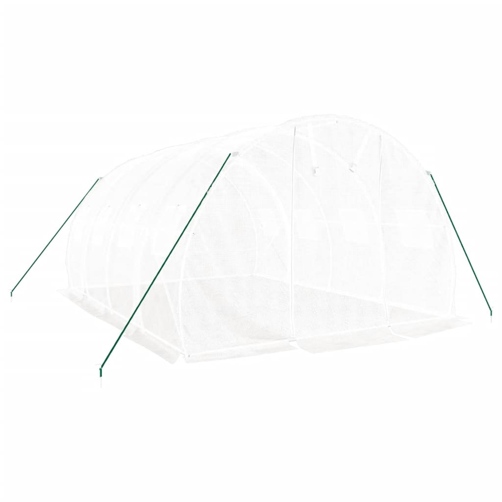 Kasvuhoone terasraamiga, valge, 12 m², 4 x 3 x 2 m