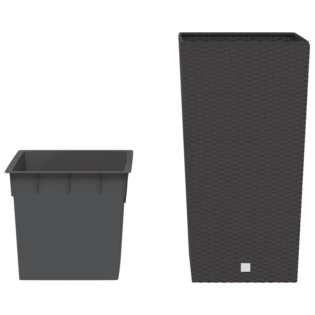 Taimekast eemaldatava sisuga, pruun, 21 / 49 l PP-rotang