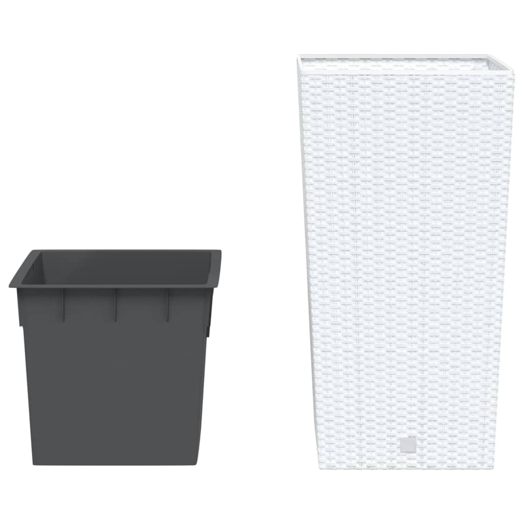 Taimekast eemaldatava sisuga, valge, 21 / 49 l PP-rotang