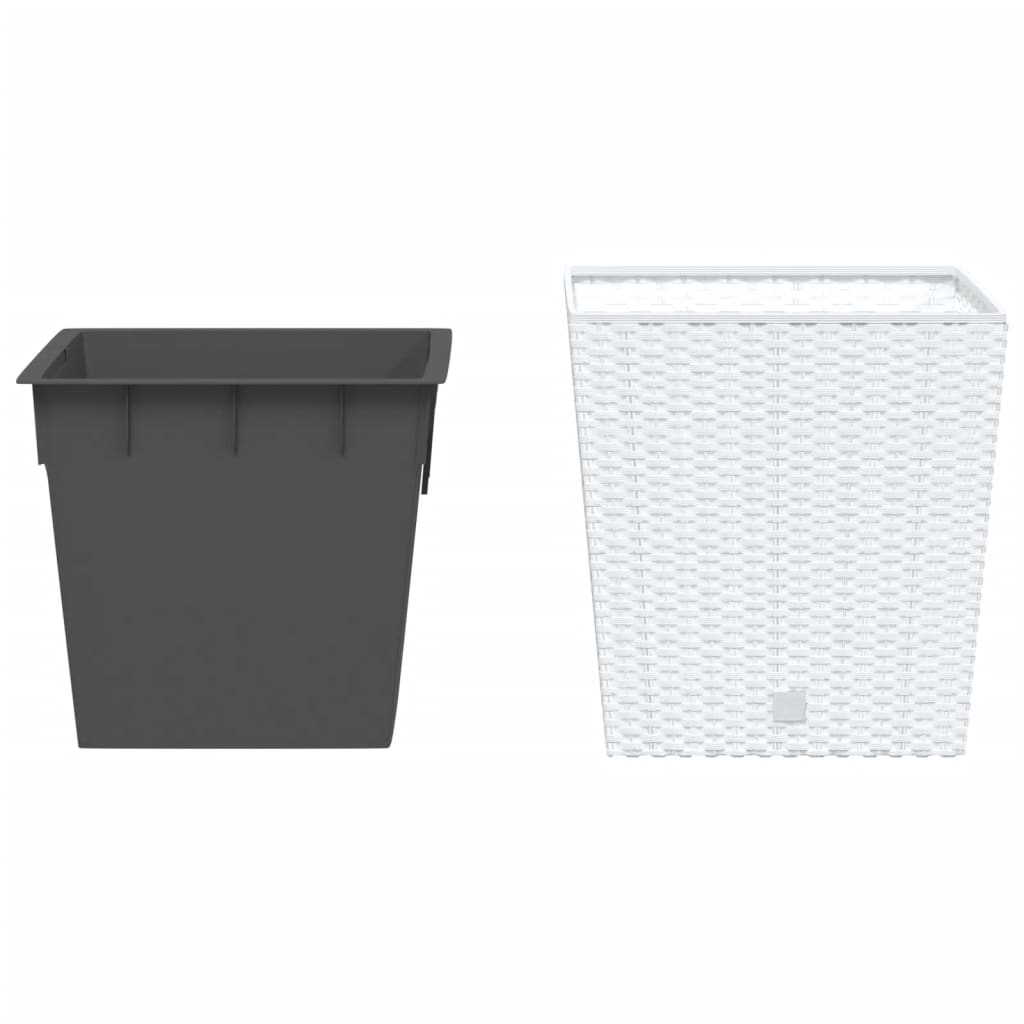 Taimekast eemaldatava sisuga, valge, 21 / 32 l PP-rotang