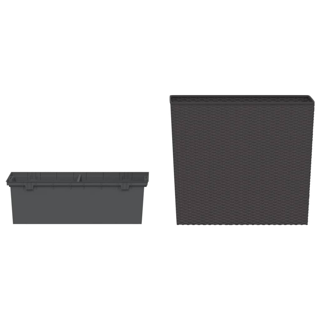 Taimekast eemaldatava sisuga, pruun, 12/44 l PP-rotang