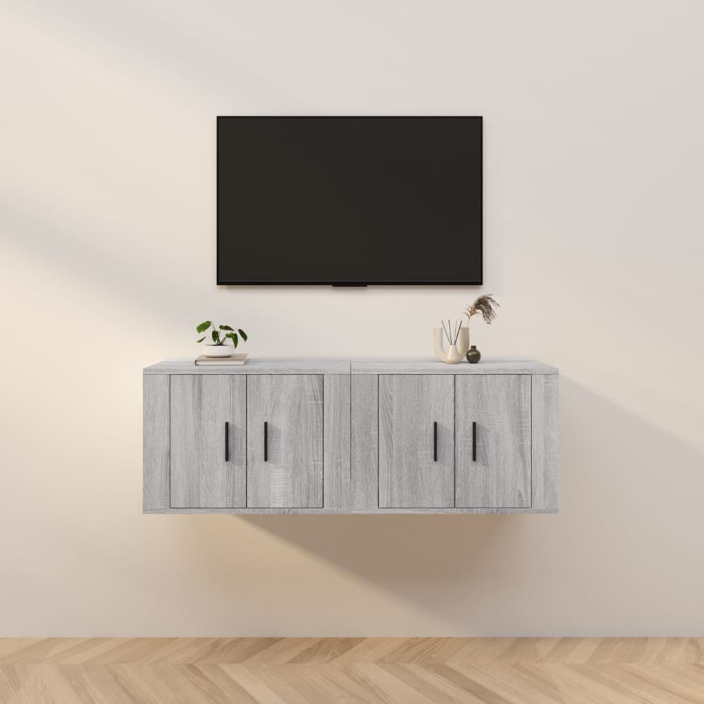Seina telerikapid, 2 tk, hall Sonoma, 57 x 34,5 x 40 cm