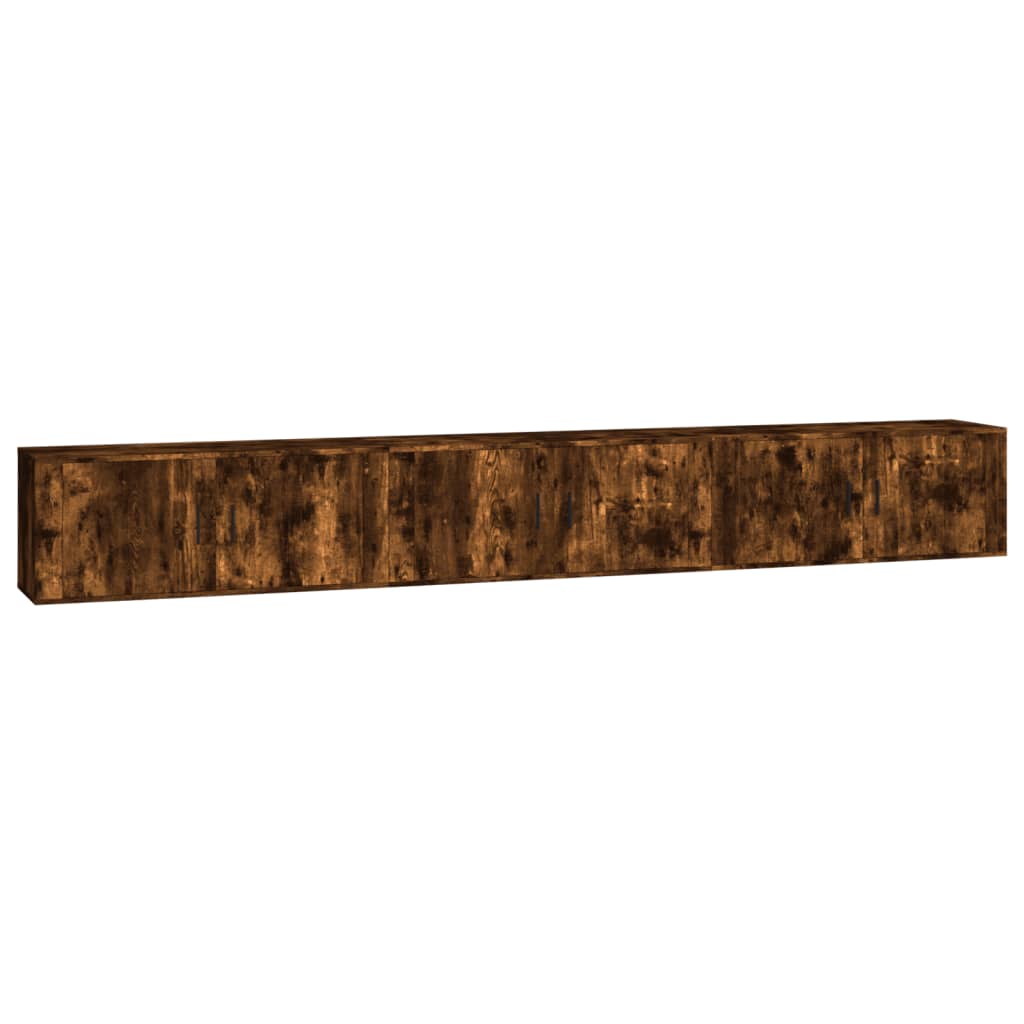 Seina telerikapid, 3 tk, suitsutatud tamm, 100 x 34,5 x 40 cm