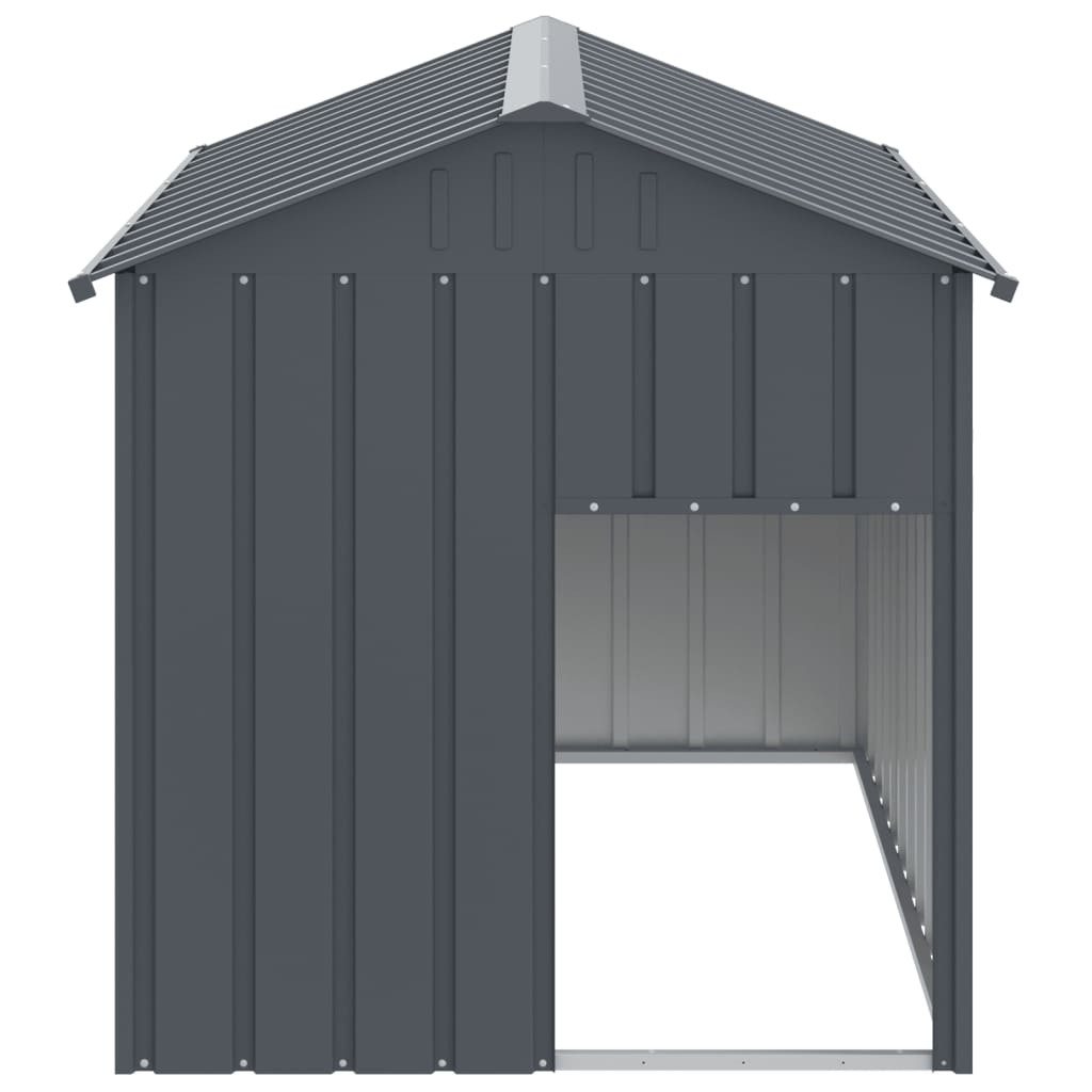 Koerakuut katusega, antratsiithall, 117x153x123 cm, teras