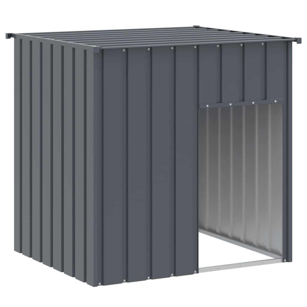 Koerakuut katusega, antratsiithall, 110 x 103 x 109 cm, tsingitud teras