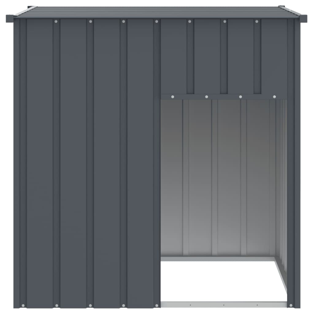 Koerakuut katusega, antratsiithall, 110 x 103 x 109 cm, tsingitud teras