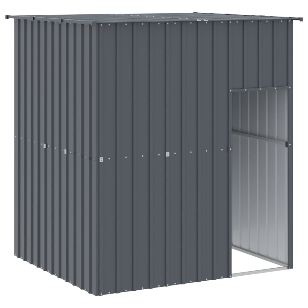 Koerakuut katusega, antratsiithall, 165x153x181 cm, teras