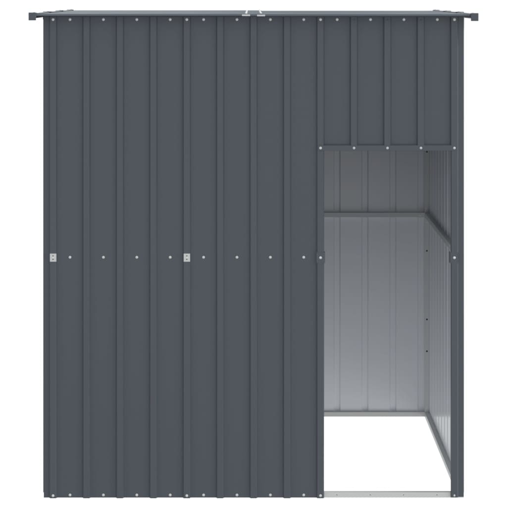 Koerakuut katusega, antratsiithall, 165x153x181 cm, teras