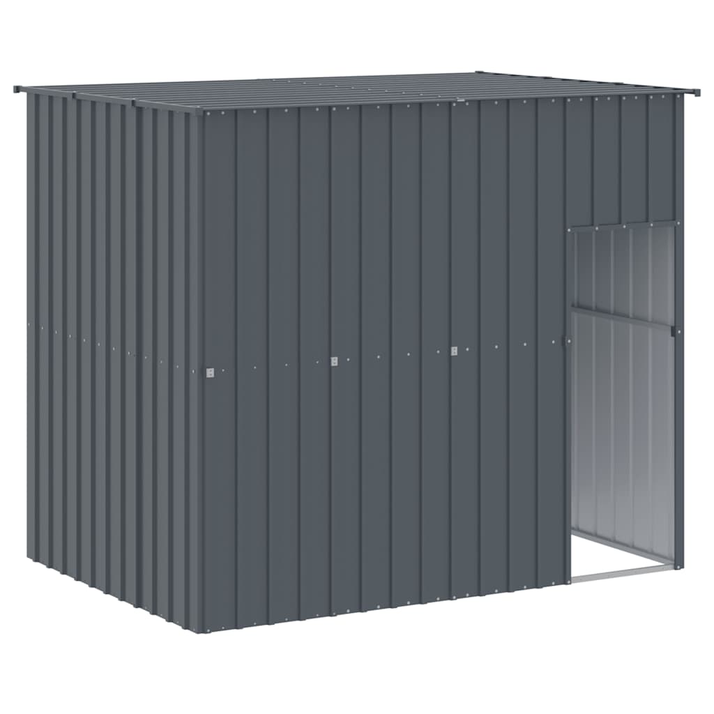 Koerakuut katusega, antratsiithall, 214x153x181 cm, teras